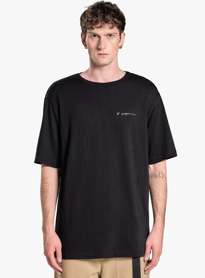 Футболка Overlap collar t-shirt black ACT_SS25061, фото 1 - в интернет магазине KAPSULA