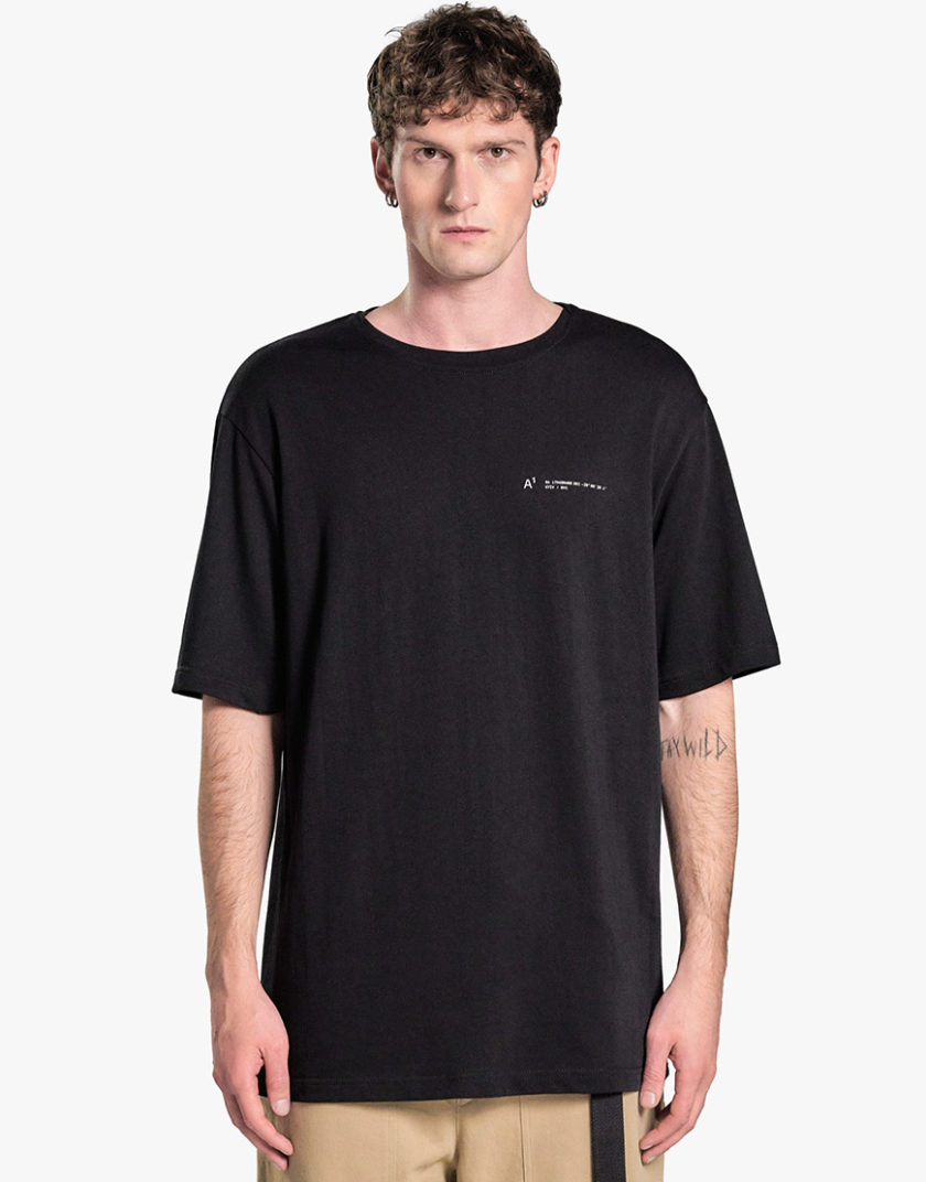 Футболка Overlap collar t-shirt black ACT_SS25061, фото 1 - в интернет магазине KAPSULA