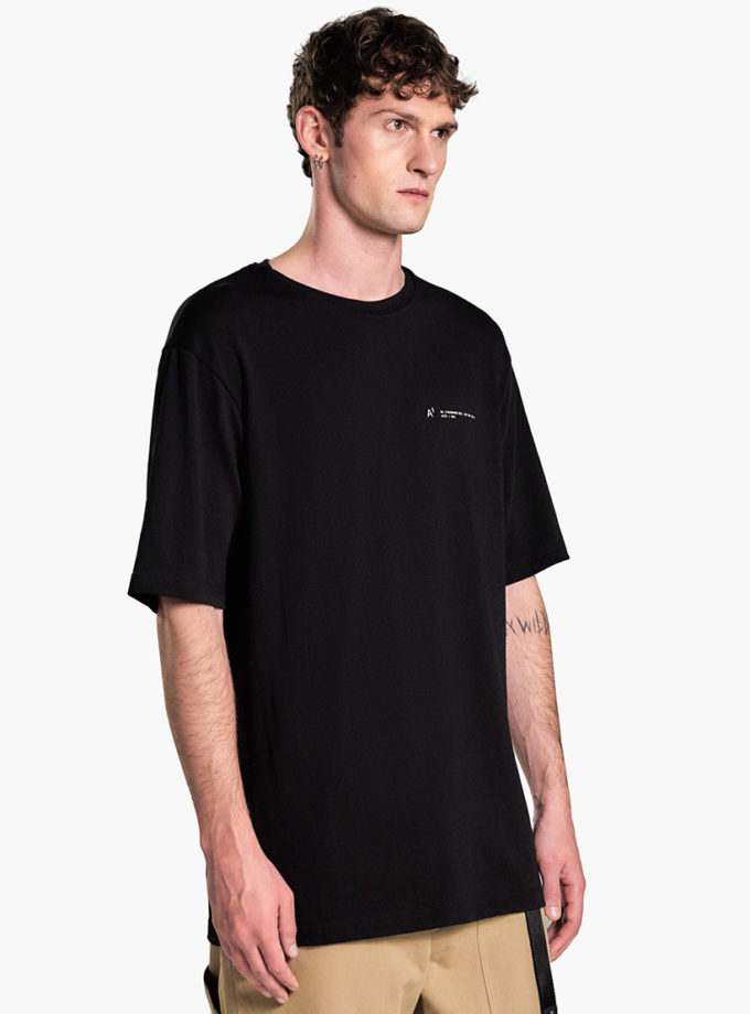 Футболка Overlap collar t-shirt black ACT_SS25061, фото 1 - в интернет магазине KAPSULA