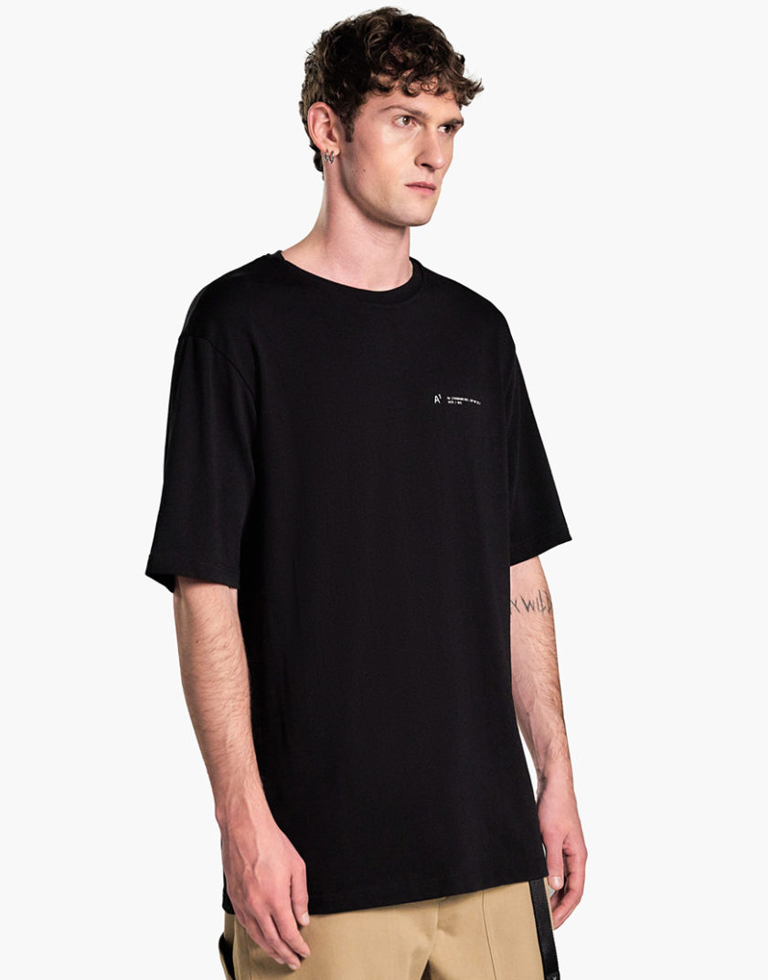 Футболка Overlap collar t-shirt black ACT_SS25061, фото 1 - в интернет магазине KAPSULA