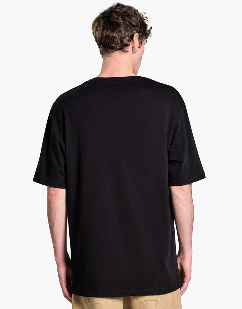 Футболка Overlap collar t-shirt black ACT_SS25061, фото 1 - в интернет магазине KAPSULA