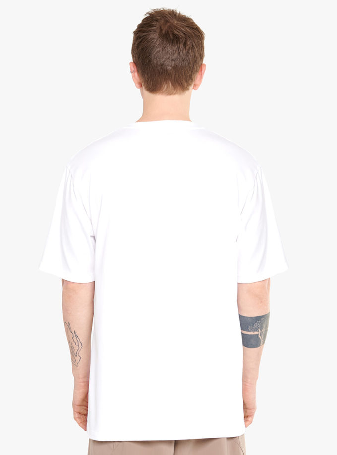 Футболка Overlap collar t-shirt white ACT_SS25061-1, фото 1 - в интернет магазине KAPSULA