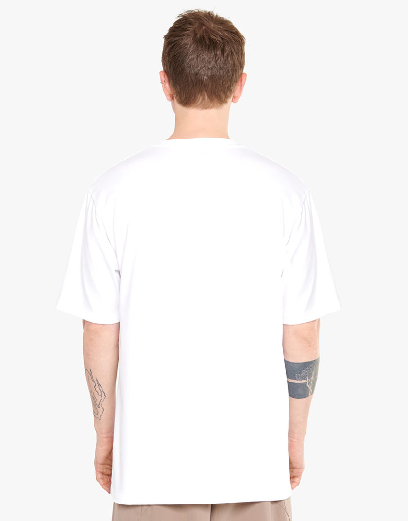 Футболка Overlap collar t-shirt white ACT_SS25061-1, фото 1 - в интернет магазине KAPSULA