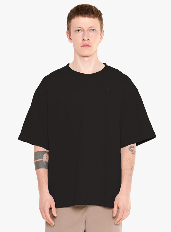 Футболка Heavy boxy logo t-shirt black ACT_SS25051, фото 1 - в интернет магазине KAPSULA