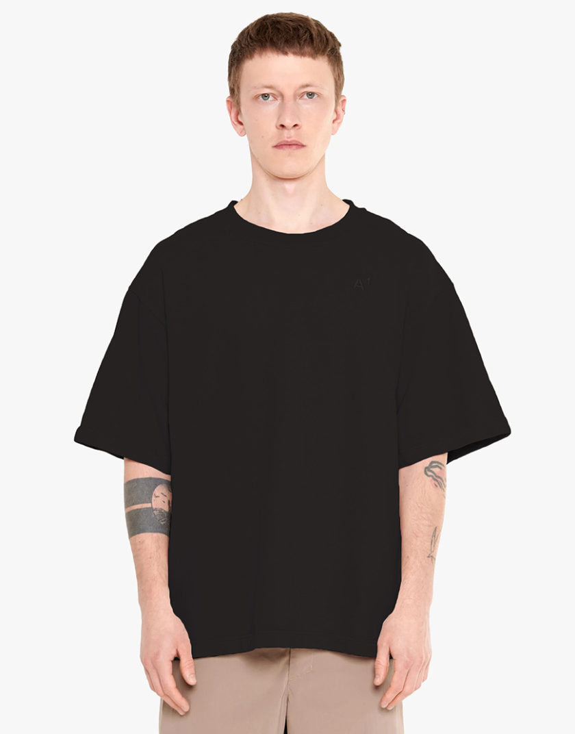 Футболка Heavy boxy logo t-shirt black ACT_SS25051, фото 1 - в интернет магазине KAPSULA