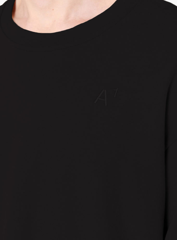 Футболка Heavy boxy logo t-shirt black ACT_SS25051, фото 1 - в интернет магазине KAPSULA