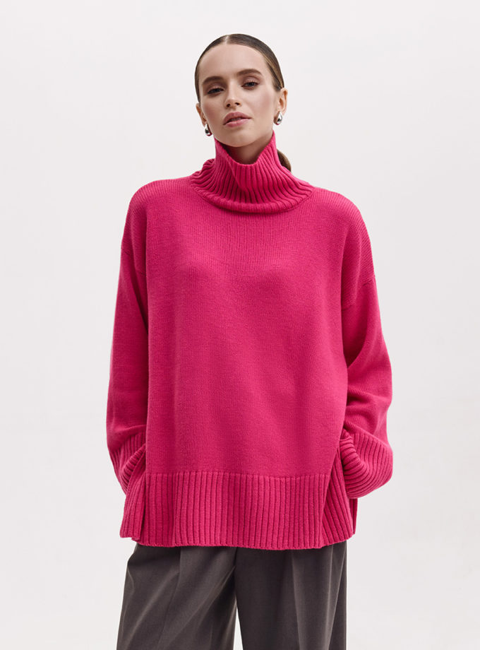 Светр з мериносової вовни FRBC_FBmer_raspberry, фото 1 - в интернет магазине KAPSULA