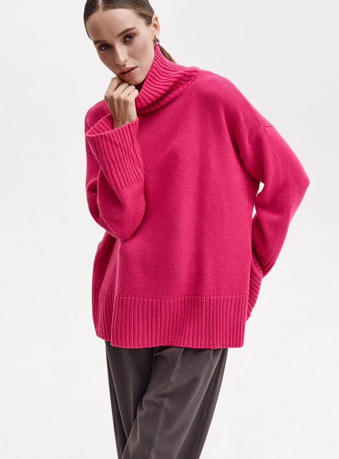 Светр з мериносової вовни FRBC_FBmer_raspberry, фото 1 - в интернет магазине KAPSULA