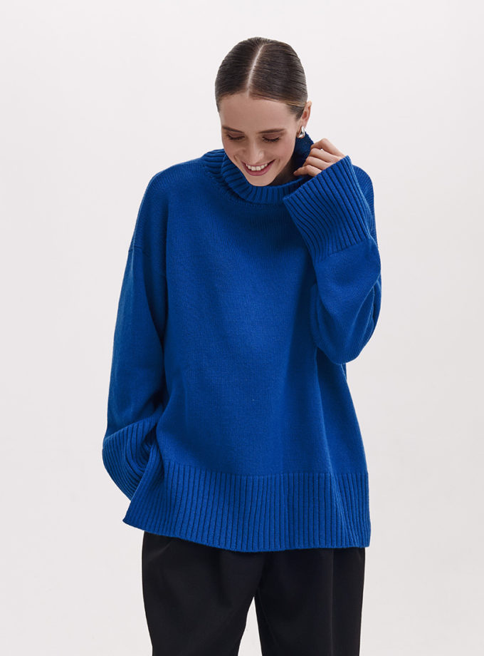 Светр з вовни мериноса FRBC_FBmer_Blue, фото 1 - в интернет магазине KAPSULA