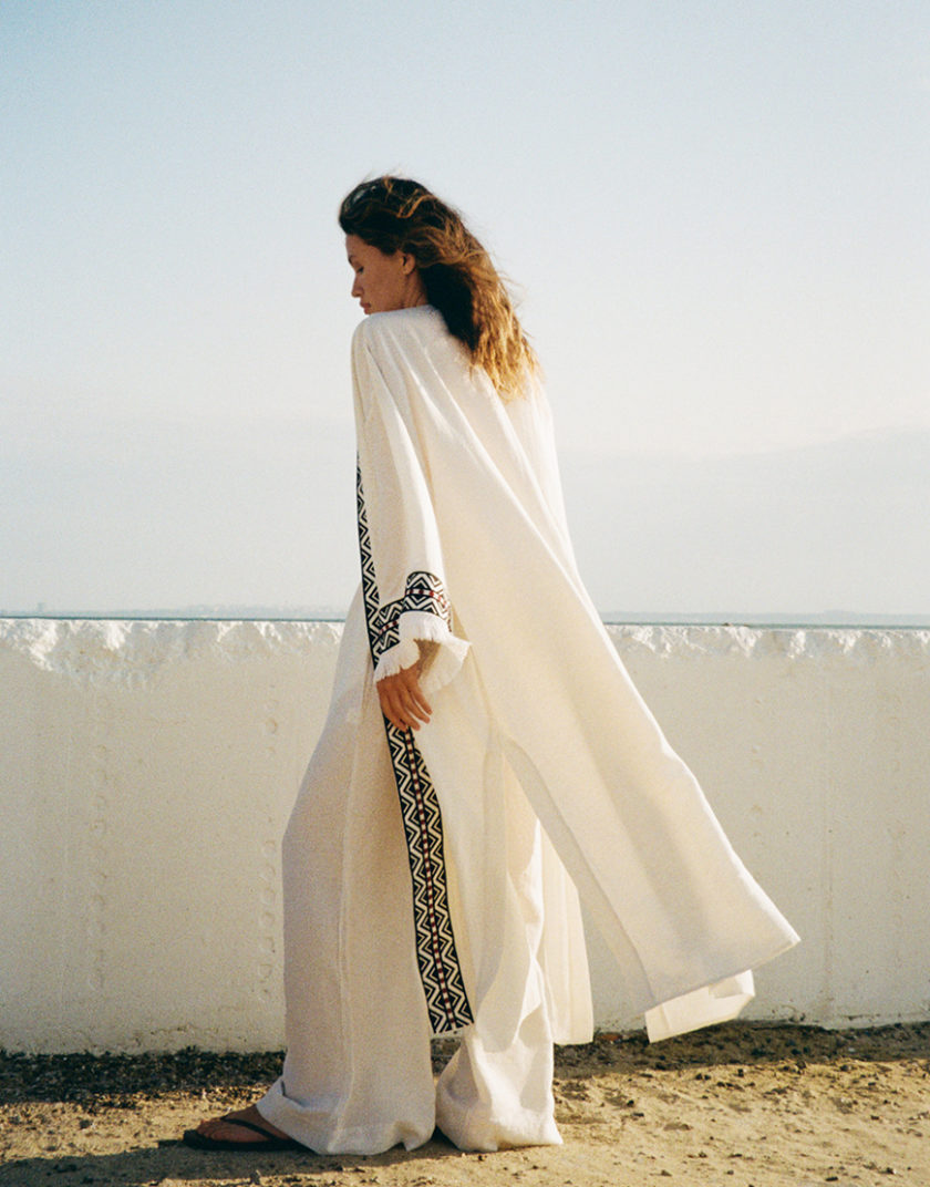 Кімоно з льону лляне з графічною вишивкою FRBC_FB_0207_kimono, фото 1 - в интернет магазине KAPSULA