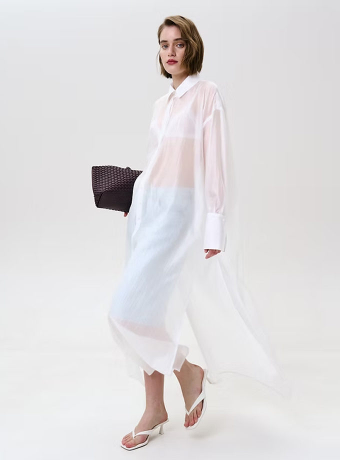 Сорочка Tencel Nude CLTN_shirt_1, фото 1 - в интернет магазине KAPSULA