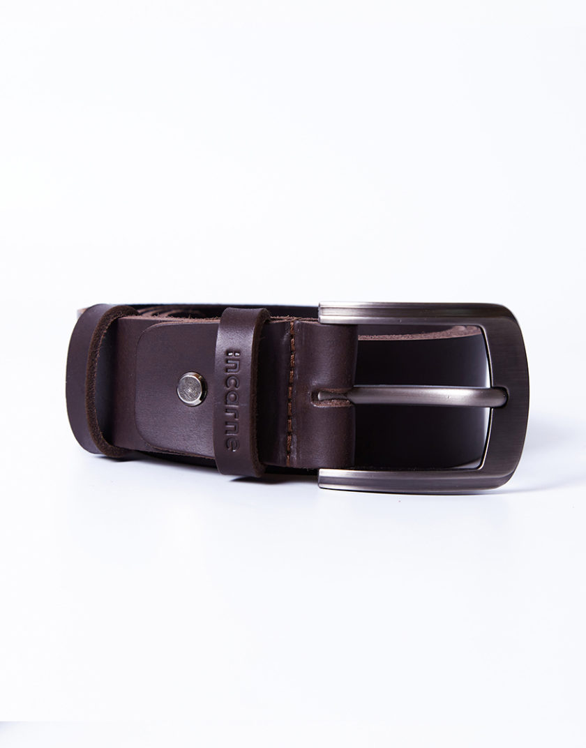 Ремінь з натуральної шкіри New Parallel коричневий INCRN_new-parallel-brown, фото 1 - в интернет магазине KAPSULA