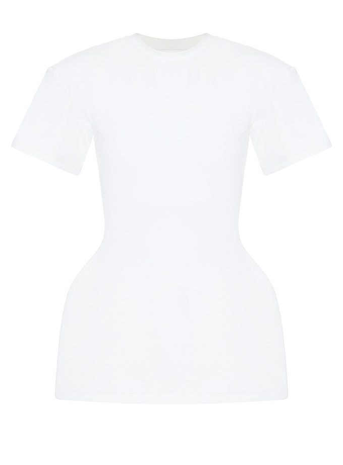Сукня-футболка з плечима молочна WH_shldrstshrtdress-mlk082, фото 1 - в интернет магазине KAPSULA