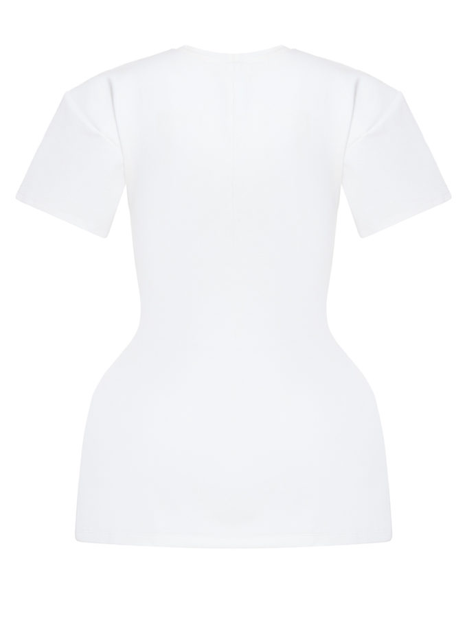 Сукня-футболка з плечима молочна WH_shldrstshrtdress-mlk082, фото 1 - в интернет магазине KAPSULA
