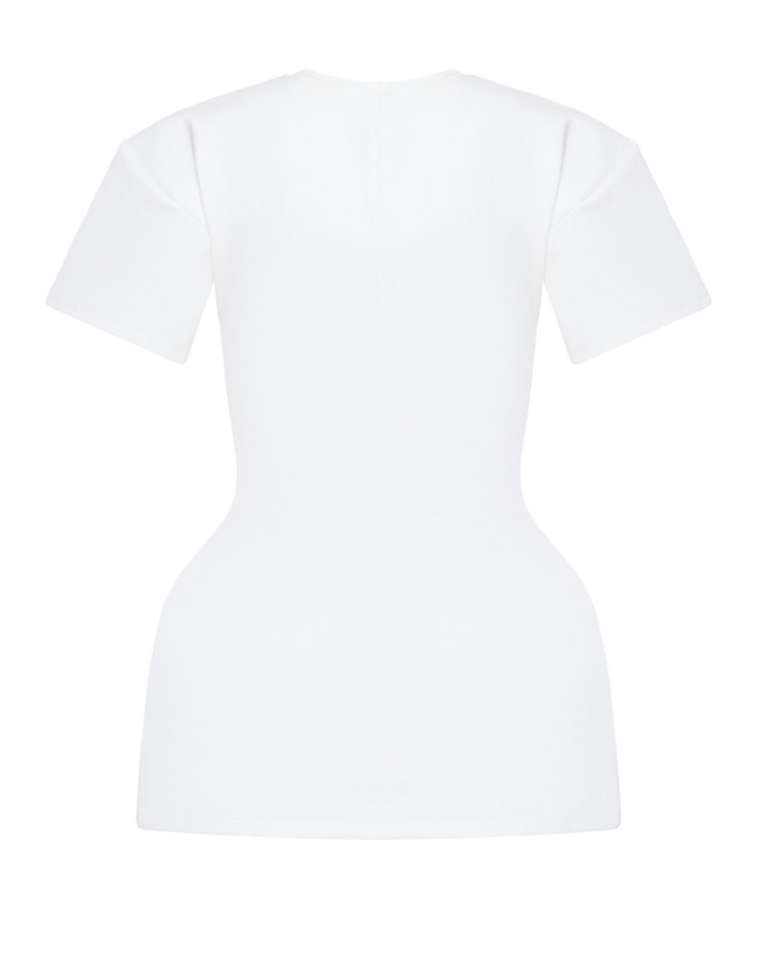 Сукня-футболка з плечима молочна WH_shldrstshrtdress-mlk082, фото 1 - в интернет магазине KAPSULA