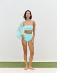 Плавки з високою посадкою та драпіруванням Aqua Muse бірюзові MMSW_ПSV-S25-LB, фото 1 - в интернет магазине KAPSULA