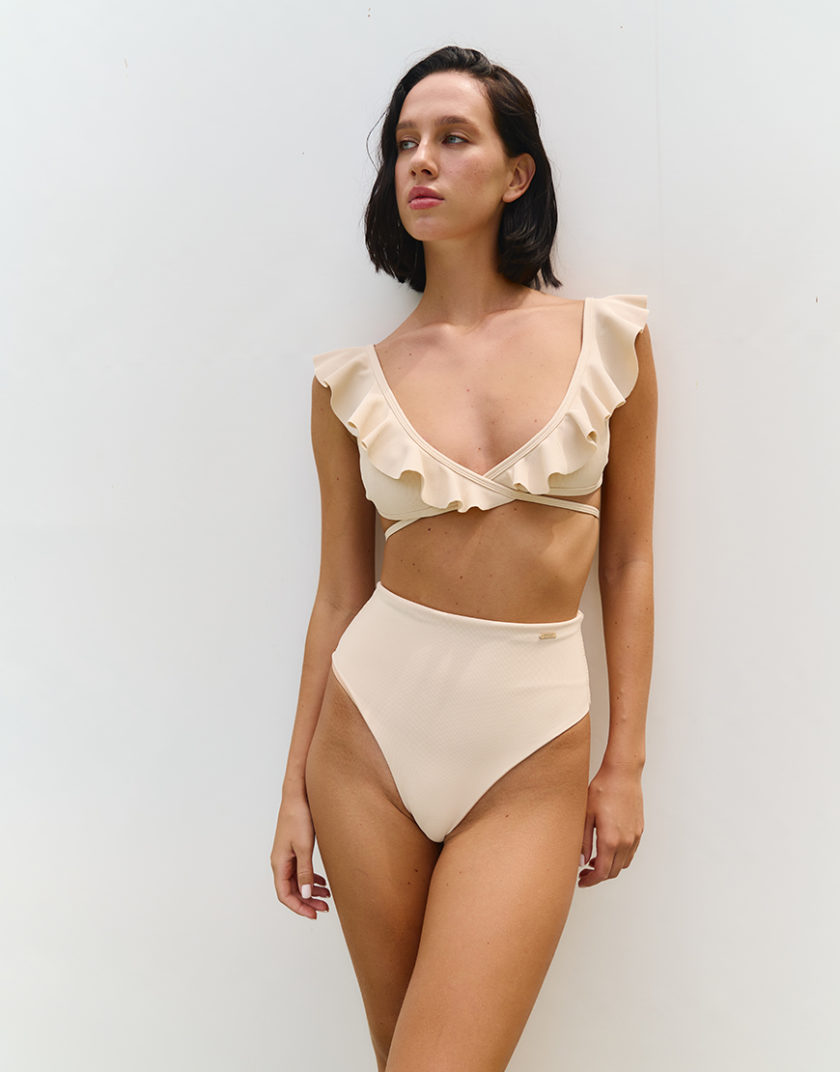 Плавки High Cut з високою посадкою кремові MMSW_ПЗВПВС-S25-CR, фото 1 - в интернет магазине KAPSULA