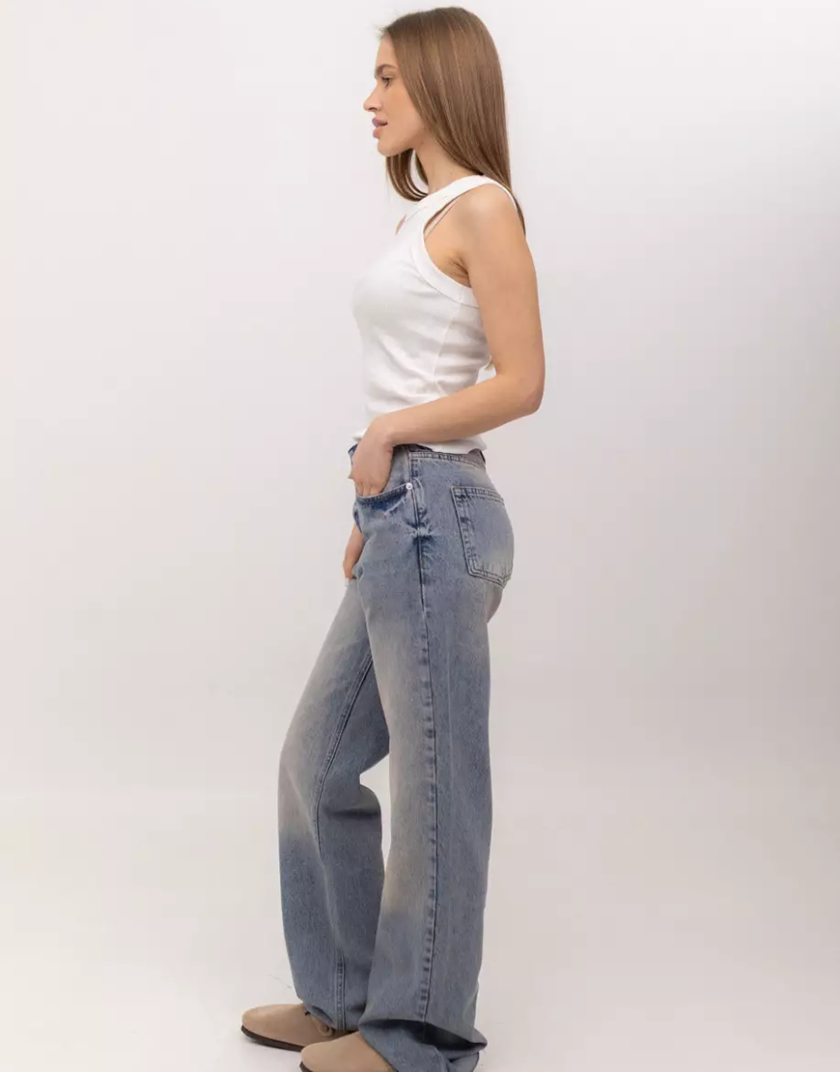 Джинси wide leg блакитний-вінтажний wl 538 TWC_WL250110538, фото 1 - в интернет магазине KAPSULA