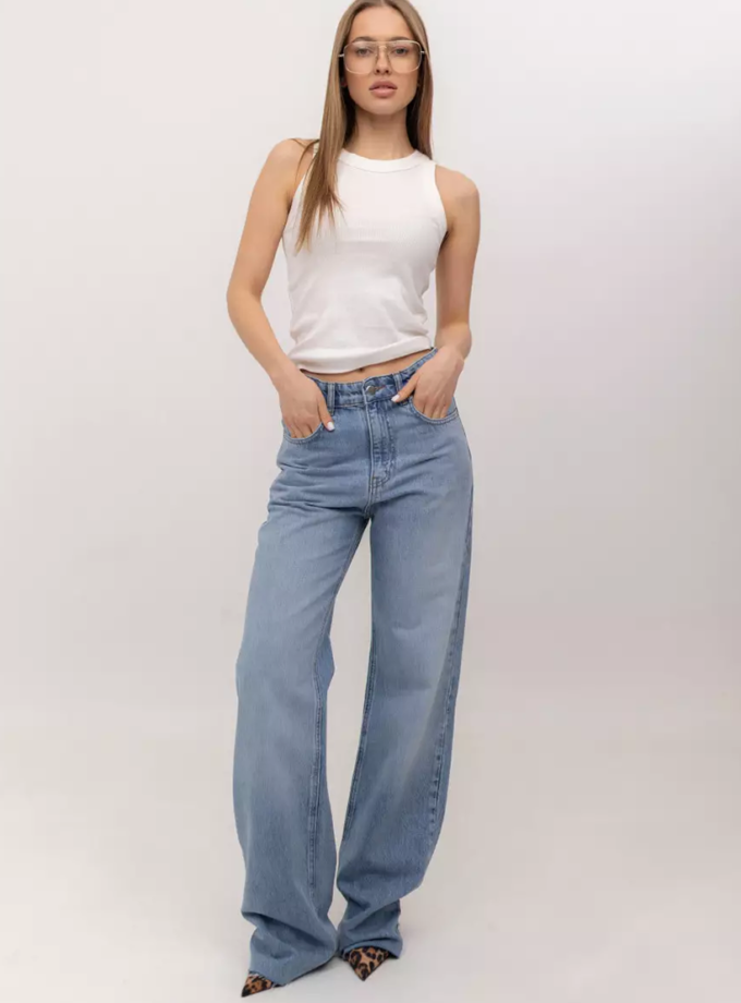 Джинси wide leg блакитний wl 539 TWC_WL250110539, фото 1 - в интернет магазине KAPSULA