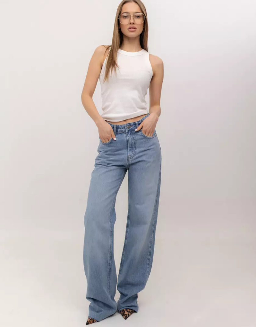 Джинси wide leg блакитний wl 539 TWC_WL250110539, фото 1 - в интернет магазине KAPSULA