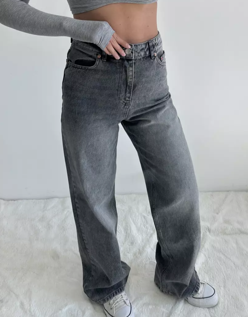 Джинси wide leg сірий wl 567 TWC_WL25051056730, фото 1 - в интернет магазине KAPSULA