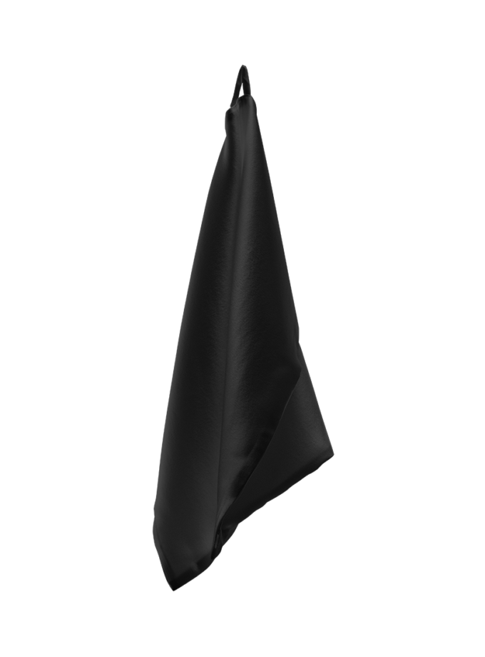 Шовковий рушник для обличчя чорний MLD_silk_towel_2, фото 1 - в интернет магазине KAPSULA