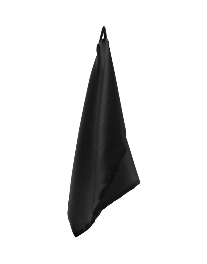 Шовковий рушник для обличчя чорний MLD_silk_towel_2, фото 1 - в интернет магазине KAPSULA