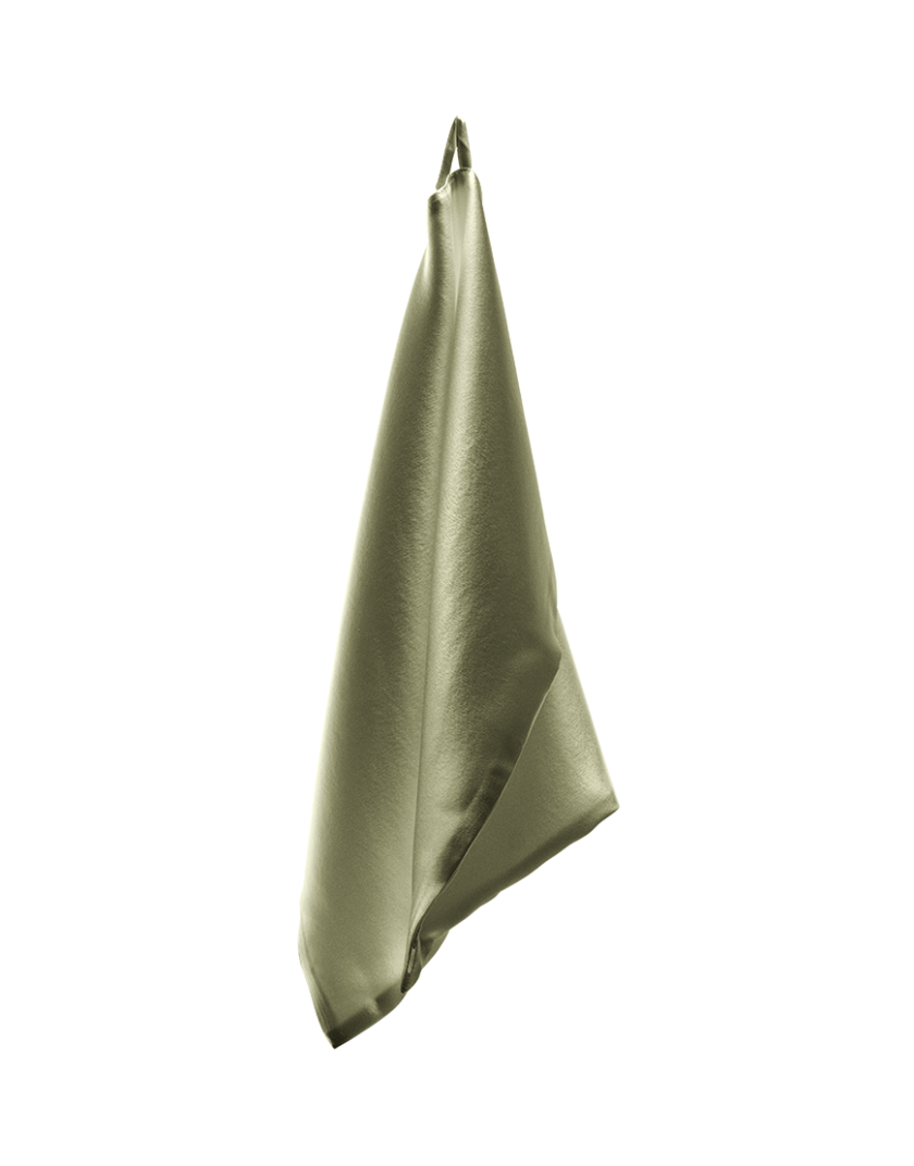 Шовковий рушник для обличчя оливковий MLD_silk_towel_6, фото 1 - в интернет магазине KAPSULA