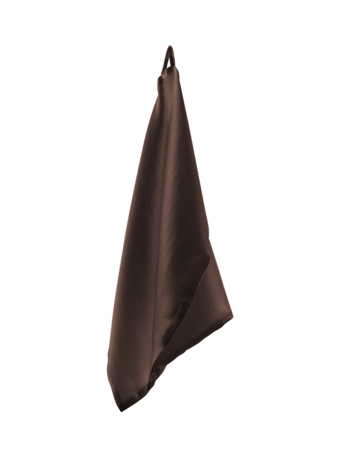 Шовковий рушник для обличчя коричневий MLD_silk_towel_7, фото 1 - в интернет магазине KAPSULA
