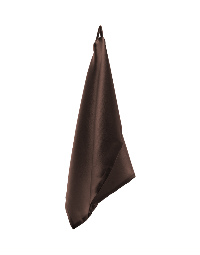 Шовковий рушник для обличчя коричневий MLD_silk_towel_7, фото 1 - в интернет магазине KAPSULA