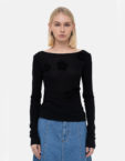 Чорний лонг Crochet Flowers MTCH_sp25-black-crblouse, фото 1 - в интернет магазине KAPSULA