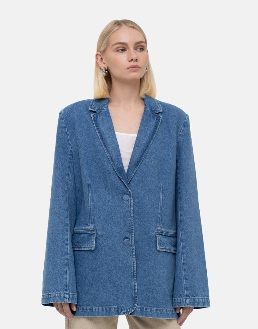 Піджак прямого крою MTCH_sp25-classic-jacket-blue, фото 1 - в интернет магазине KAPSULA