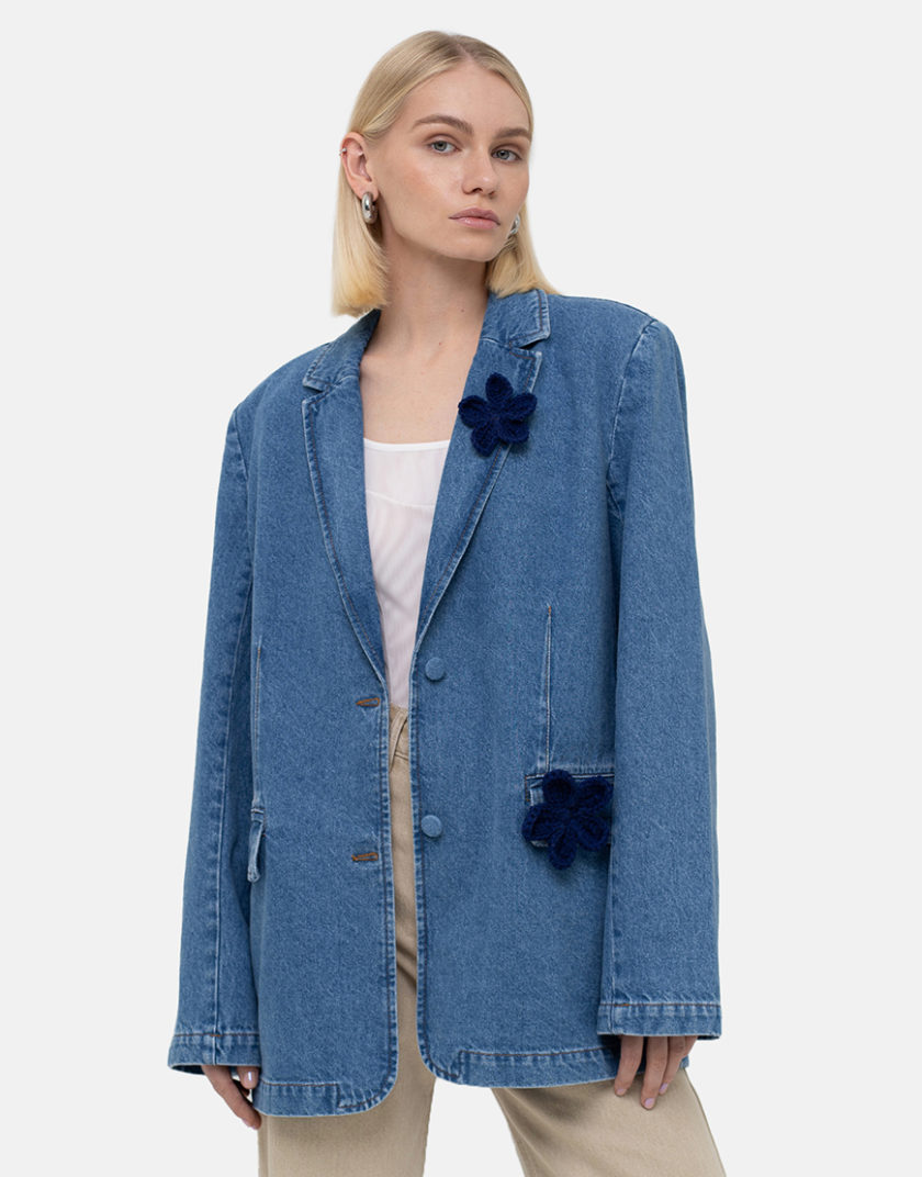 Піджак прямого крою MTCH_sp25-classic-jacket-blue, фото 1 - в интернет магазине KAPSULA