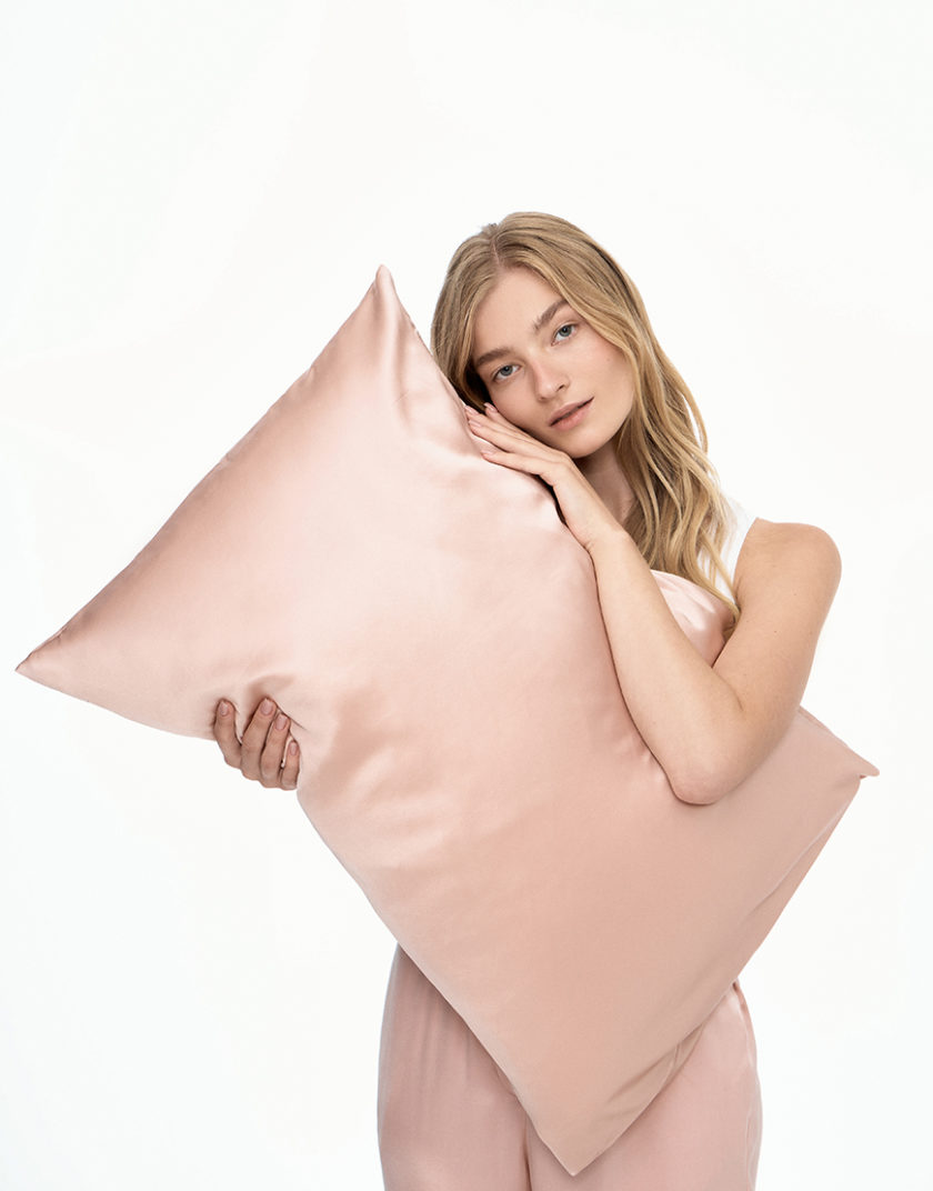 Наволочка з 100% шовку Mulberry рожева MLD_pillowcase_4, фото 1 - в интернет магазине KAPSULA