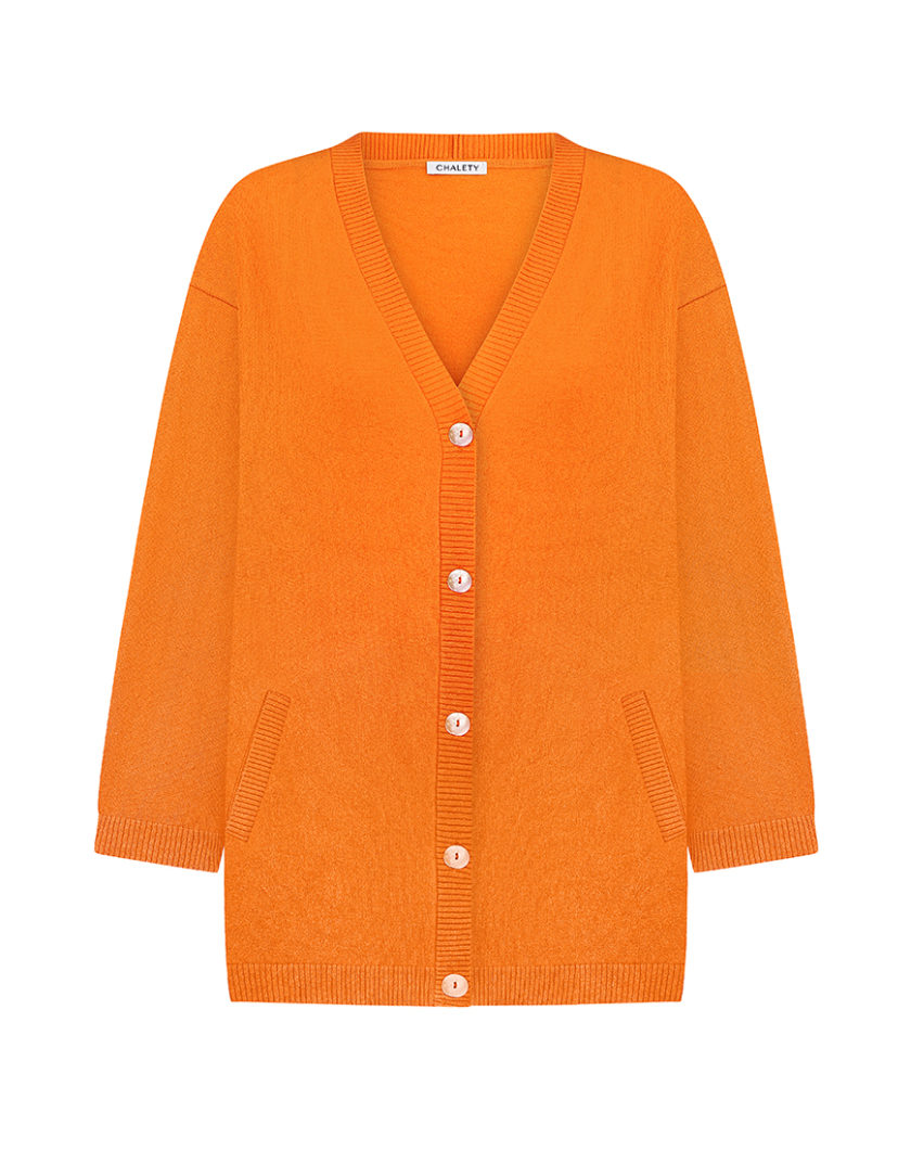 Кардиган з кашеміру CHLT_Vienna_Cardigan_ Orange, фото 1 - в интернет магазине KAPSULA