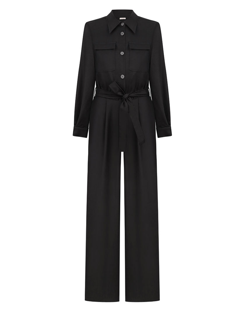 Комбінезон з вовни та кашеміру CHLT_Basel_Overalls_ Black, фото 1 - в интернет магазине KAPSULA