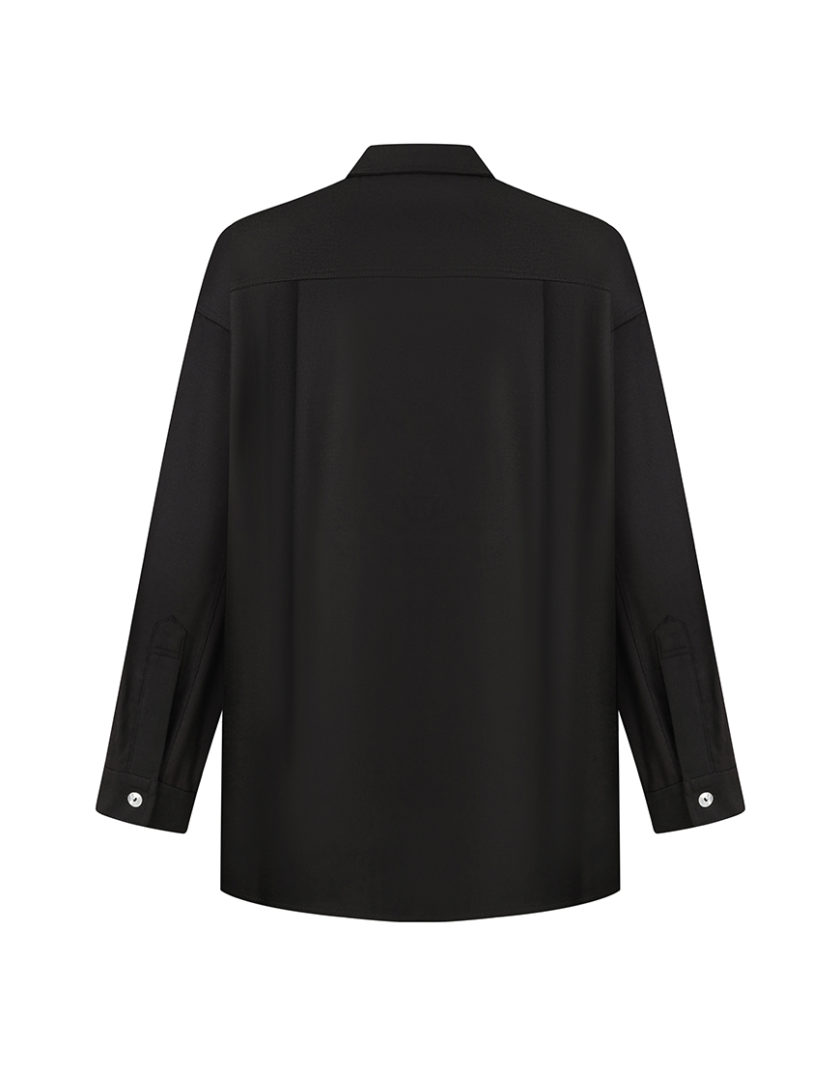 Сорочка з вовни та кашеміру CHLT_Zurich_Shirt_ Black, фото 1 - в интернет магазине KAPSULA