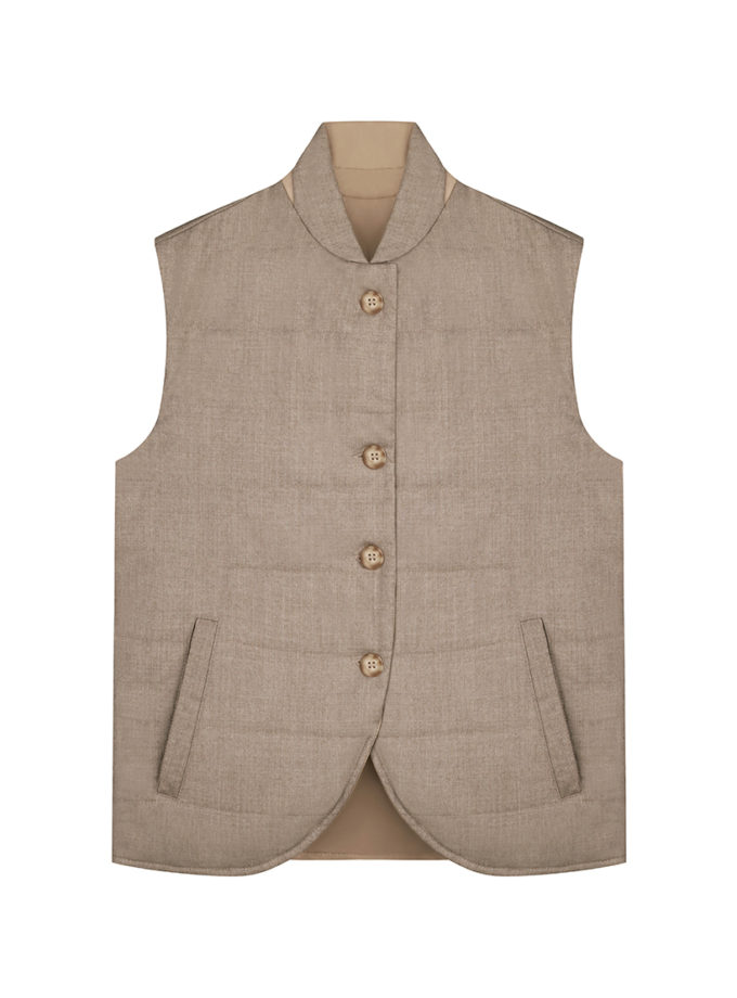 Жилет двосторонній з вовни та кашеміру CHLT_Bern_Gilet_jacket_ Black-1, фото 1 - в интернет магазине KAPSULA