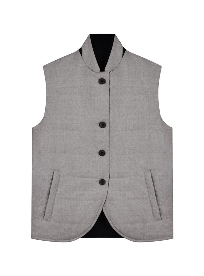 Жилет двосторонній з вовни та кашеміру CHLT_Bern_Gilet_jacket_ Black, фото 1 - в интернет магазине KAPSULA