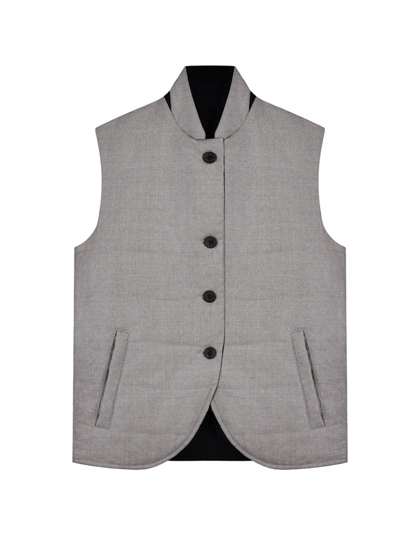 Жилет двосторонній з вовни та кашеміру CHLT_Bern_Gilet_jacket_ Black, фото 1 - в интернет магазине KAPSULA