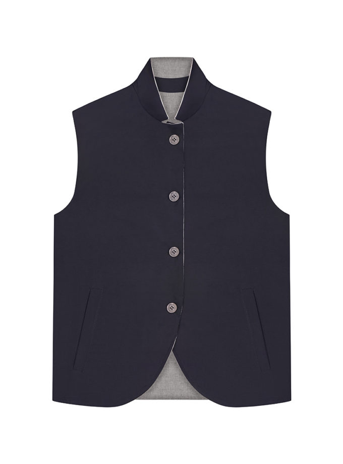 Жилет двосторонній з вовни та кашеміру CHLT_Bern_Gilet_jacket_ Black, фото 1 - в интернет магазине KAPSULA