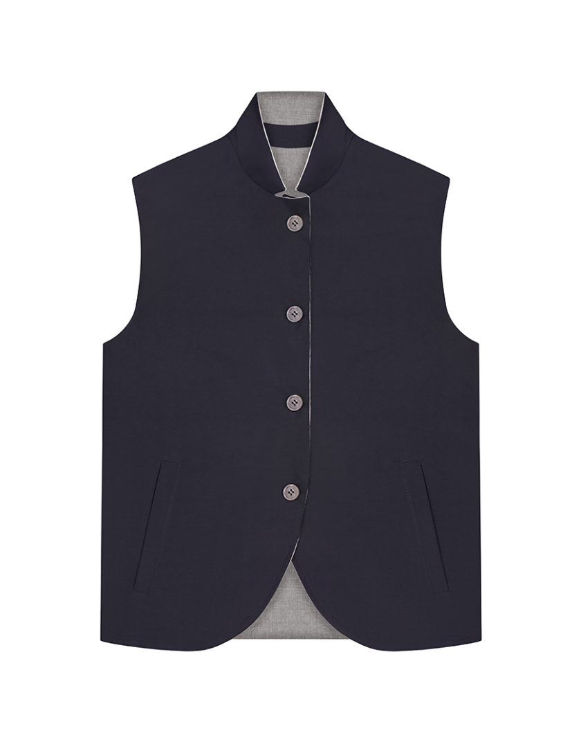 Жилет двосторонній з вовни та кашеміру CHLT_Bern_Gilet_jacket_ Black, фото 1 - в интернет магазине KAPSULA