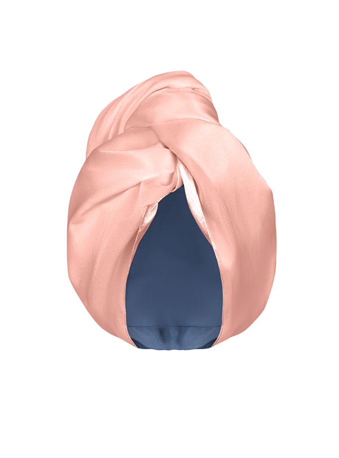 Шовковий тюрбан для вологого волосся рожевий MLD_turban_4, фото 1 - в интернет магазине KAPSULA