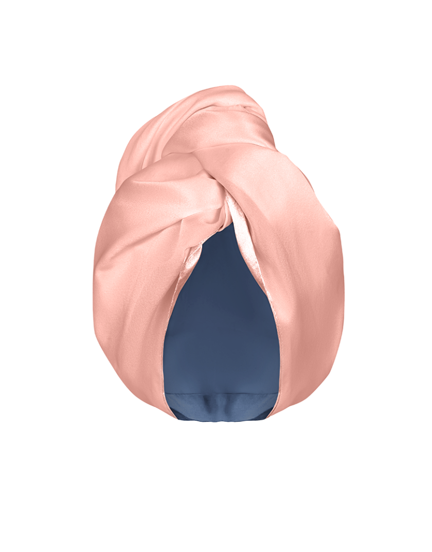 Шовковий тюрбан для вологого волосся рожевий MLD_turban_4, фото 1 - в интернет магазине KAPSULA