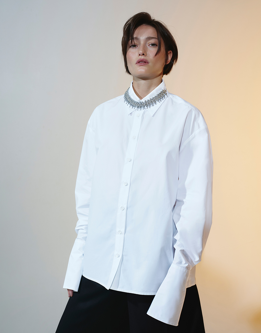 Біла сорочка з довгим рукавом — база Тихої сили Ambtn_16, фото 1 Біла сорочка з довгим рукавом — база Тихої сили Ambtn_16, фото 1 - в интернет магазине KAPSULA