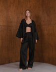 Домашній костюм з тенселю штани і короткий кардиган чорний BEDCLZ_15690-3-1-1-3-5-1-2-1-1-1-1-1-1-2-3, фото 1 - в интернет магазине KAPSULA