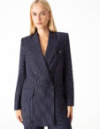 Oversize піджак в смужку синій MGN_1810BL, фото 1 - в интернет магазине KAPSULA