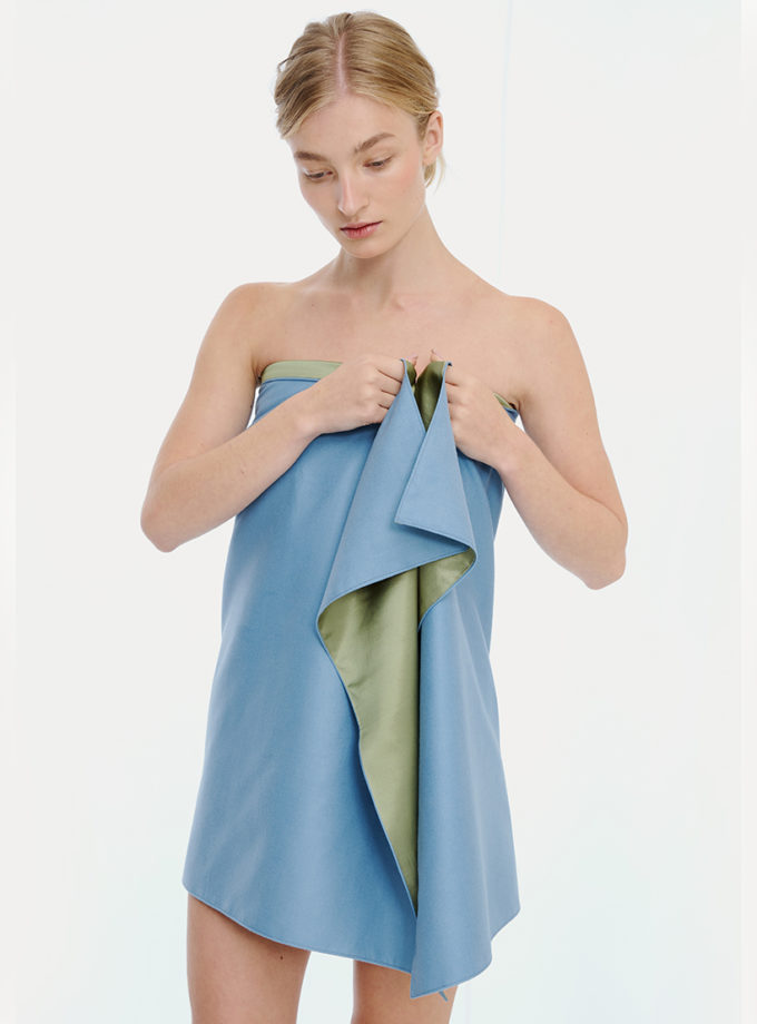 Рушник для тіла з шовку та мікрофібри оливковий MLD_towel_6, фото 1 - в интернет магазине KAPSULA