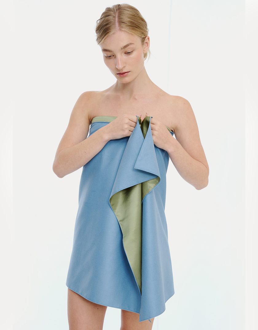 Рушник для тіла з шовку та мікрофібри оливковий MLD_towel_6, фото 1 - в интернет магазине KAPSULA