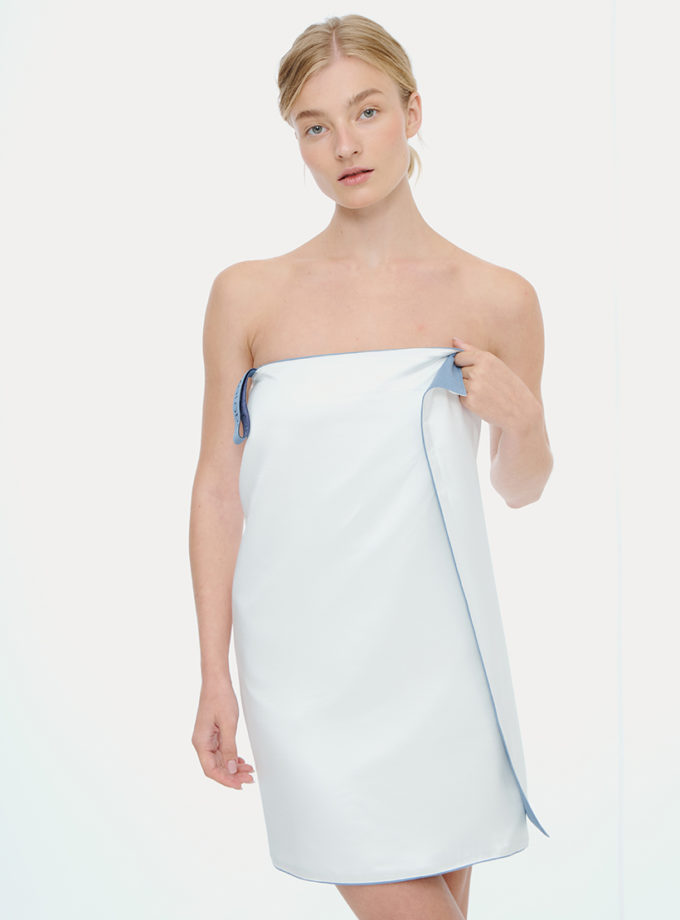 Рушник для тіла з шовку та мікрофібри білий MLD_towel_3, фото 1 - в интернет магазине KAPSULA